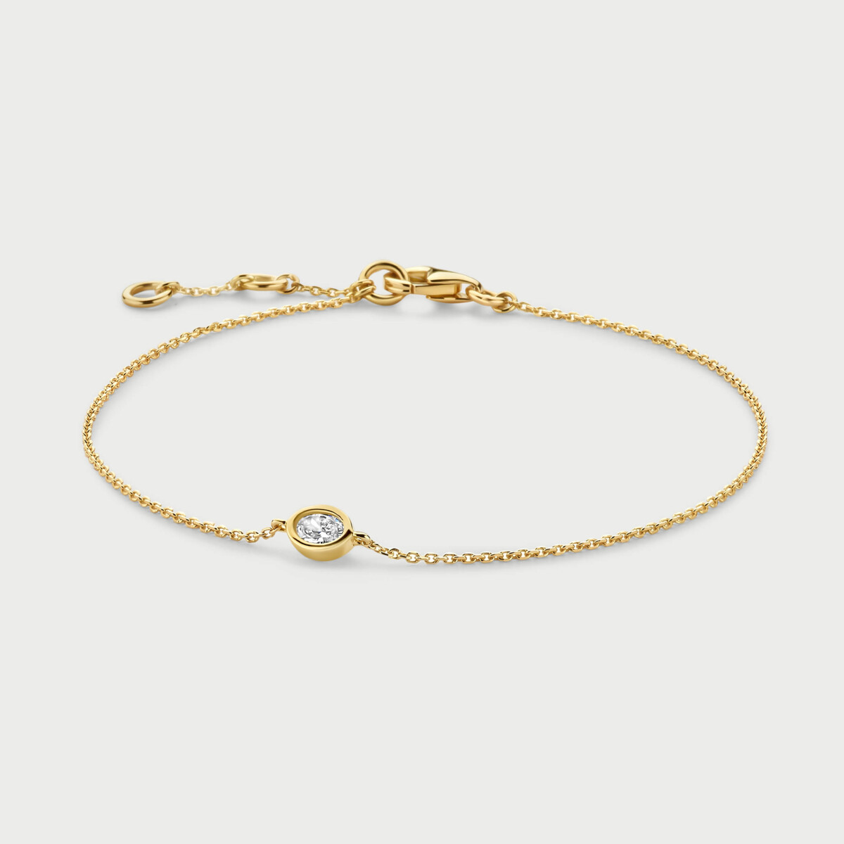 Bezelle bracelet in 14K yellow gold with labgrown diamonds - MCB005