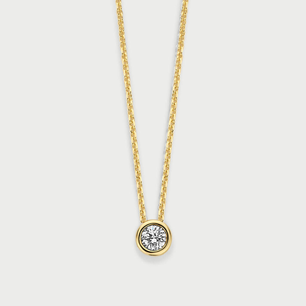 Bezelle necklace in 14K yellow gold with labgrown diamonds - MCC011