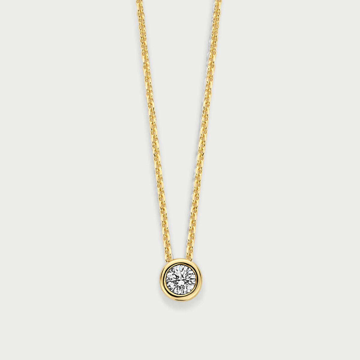 Bezelle necklace in 14K yellow gold with labgrown diamonds - MCC011