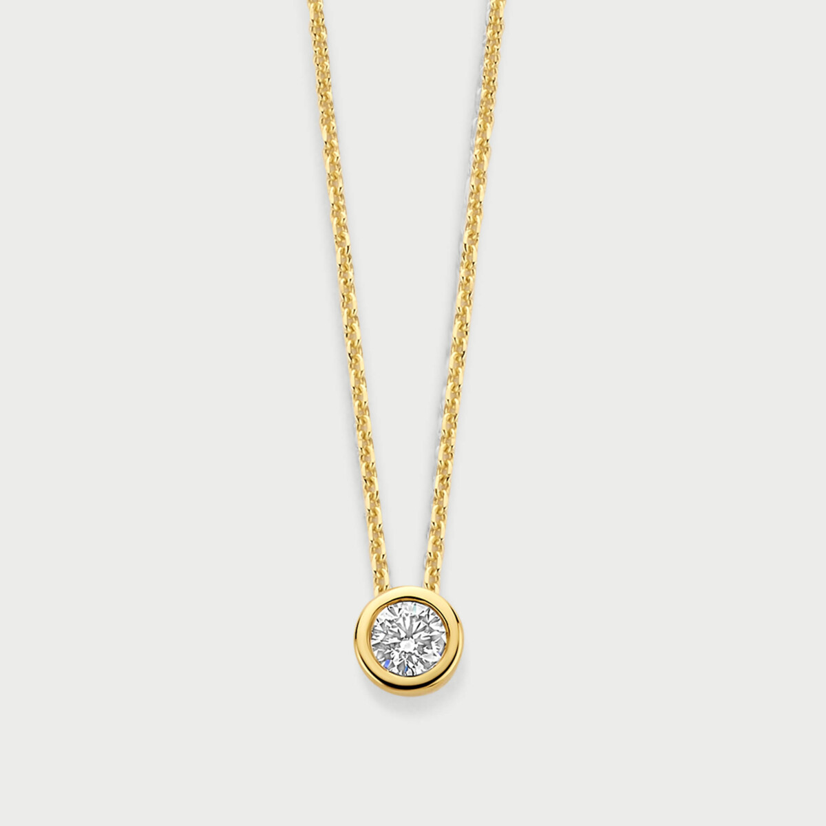 Bezelle necklace in 14K yellow gold with labgrown diamonds - MCC012