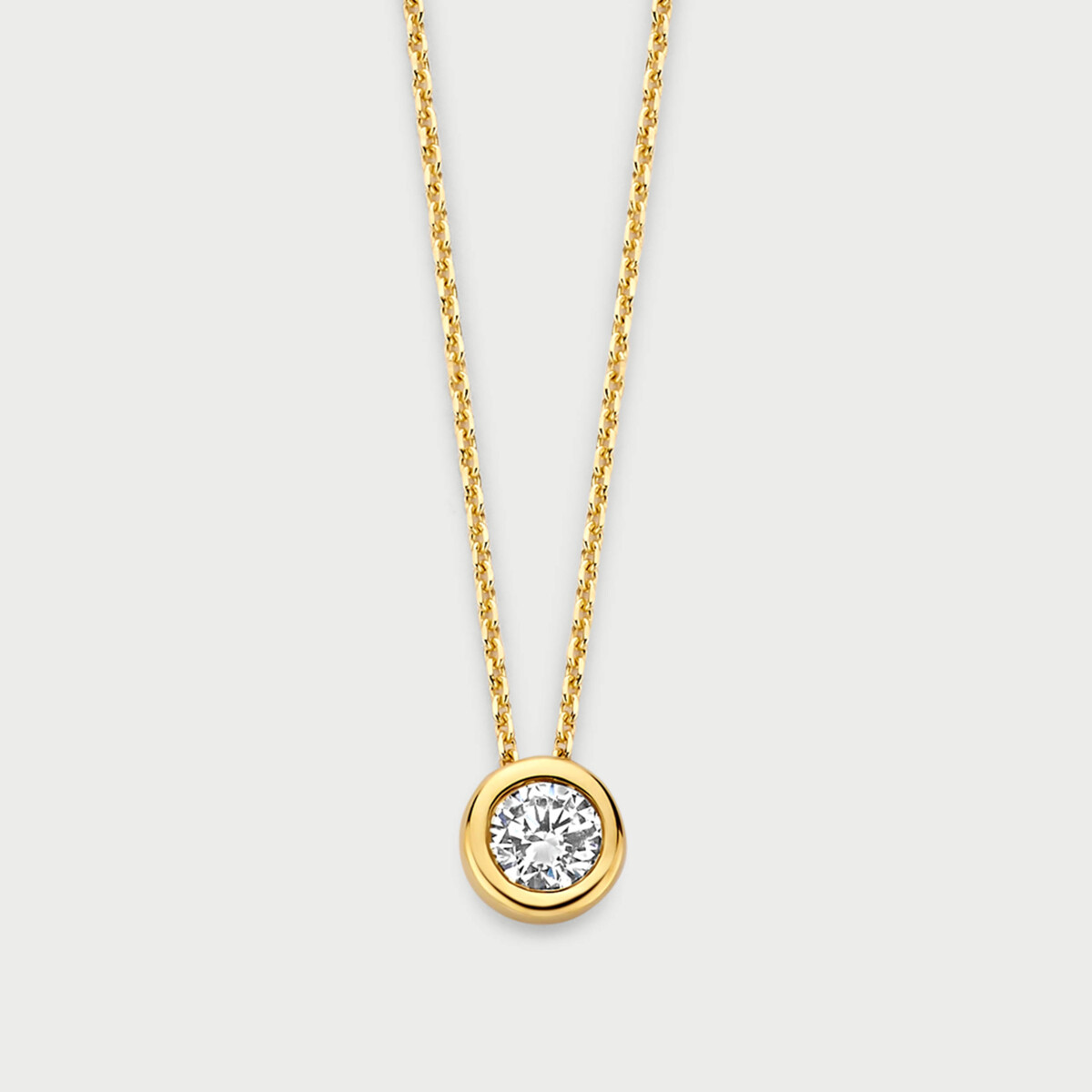 Bezelle necklace in 14K yellow gold with labgrown diamonds - MCC013