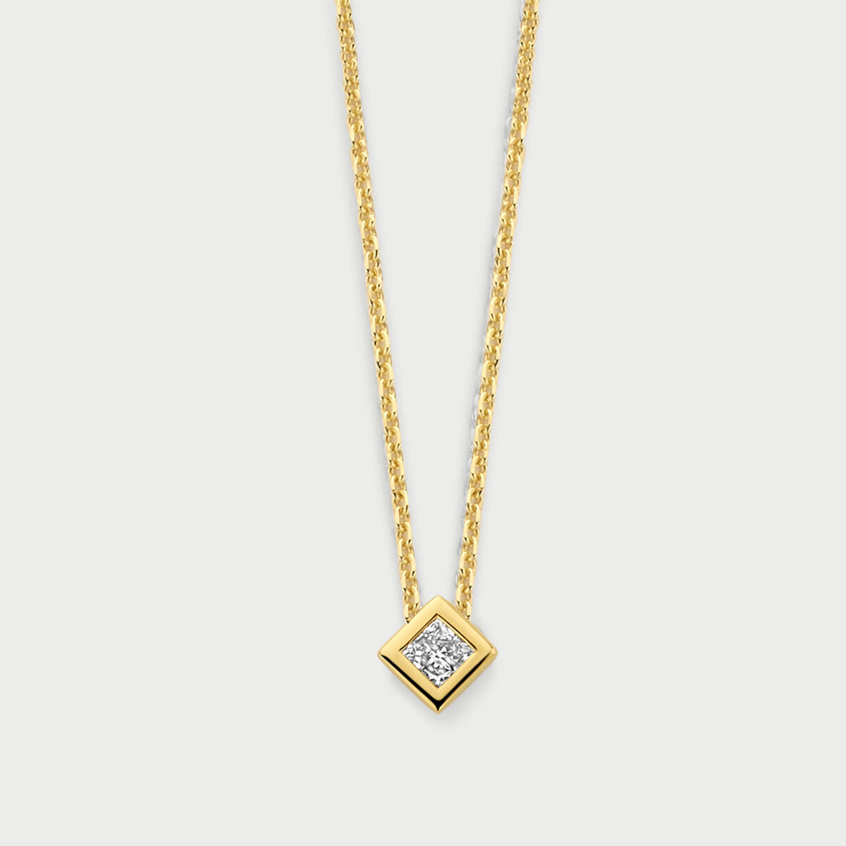 Bezelle necklace in 14K yellow gold with labgrown diamonds - MCC016