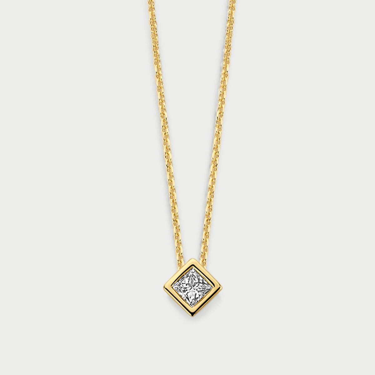 Bezelle necklace in 14K yellow gold with labgrown diamonds - MCC017