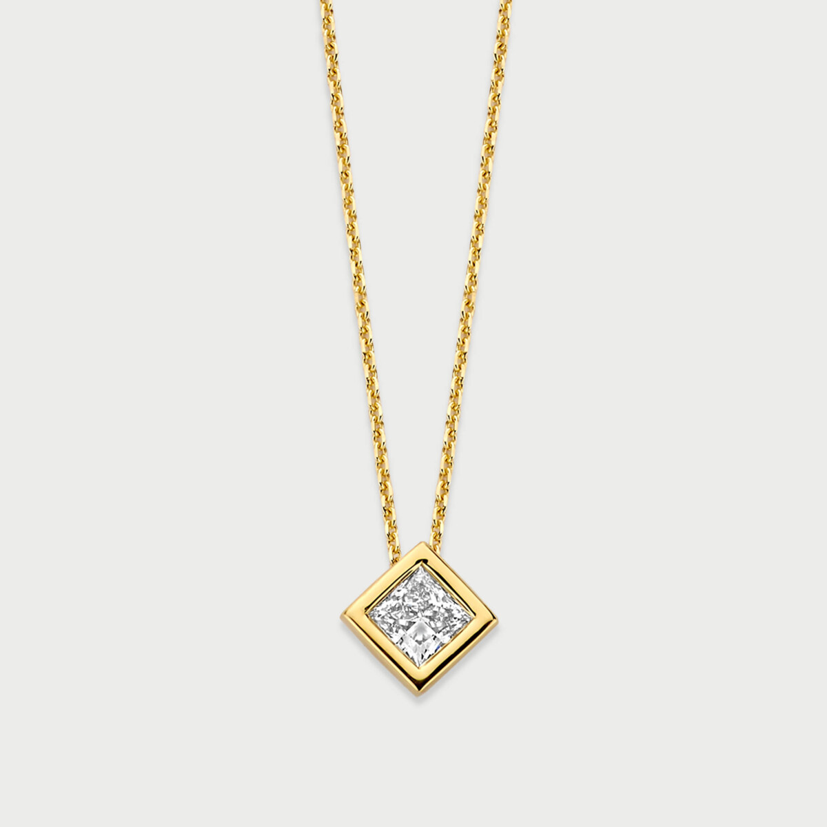 Bezelle necklace in 14K yellow gold with labgrown diamonds - MCC018