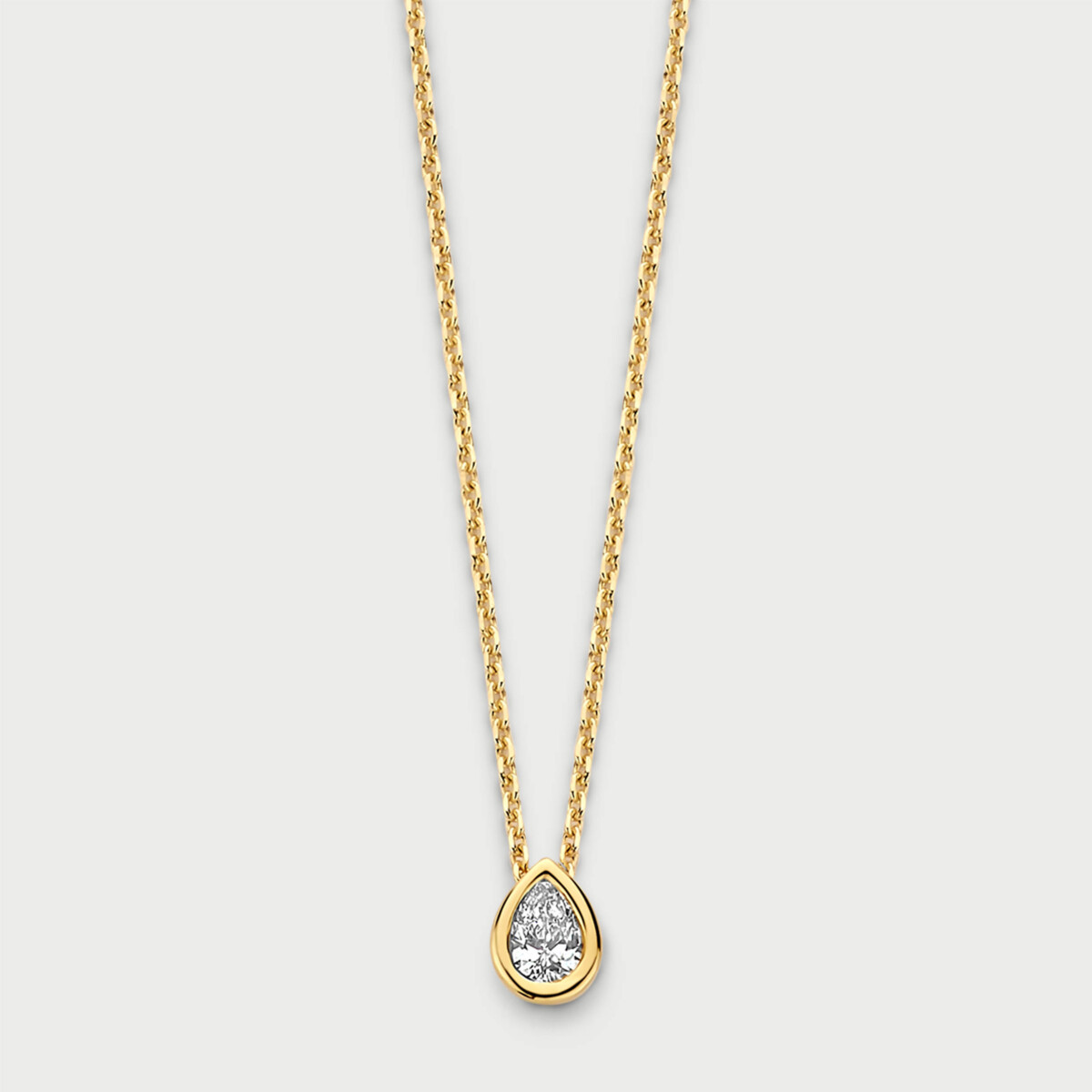 Bezelle necklace in 14K yellow gold with labgrown diamonds - MCC021