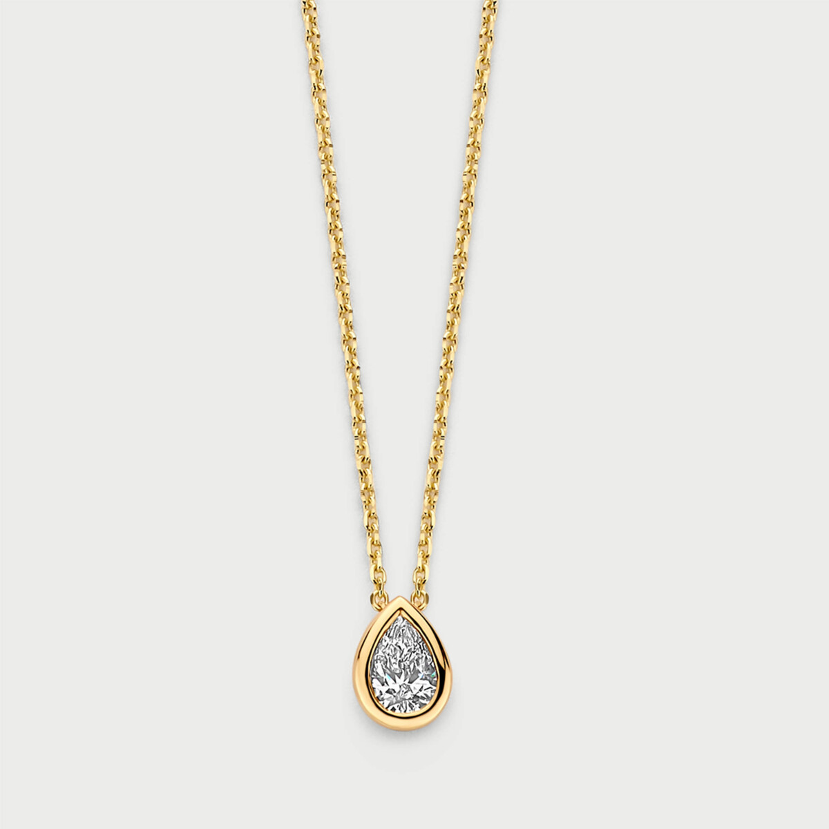 Bezelle necklace in 14K yellow gold with labgrown diamonds - MCC022