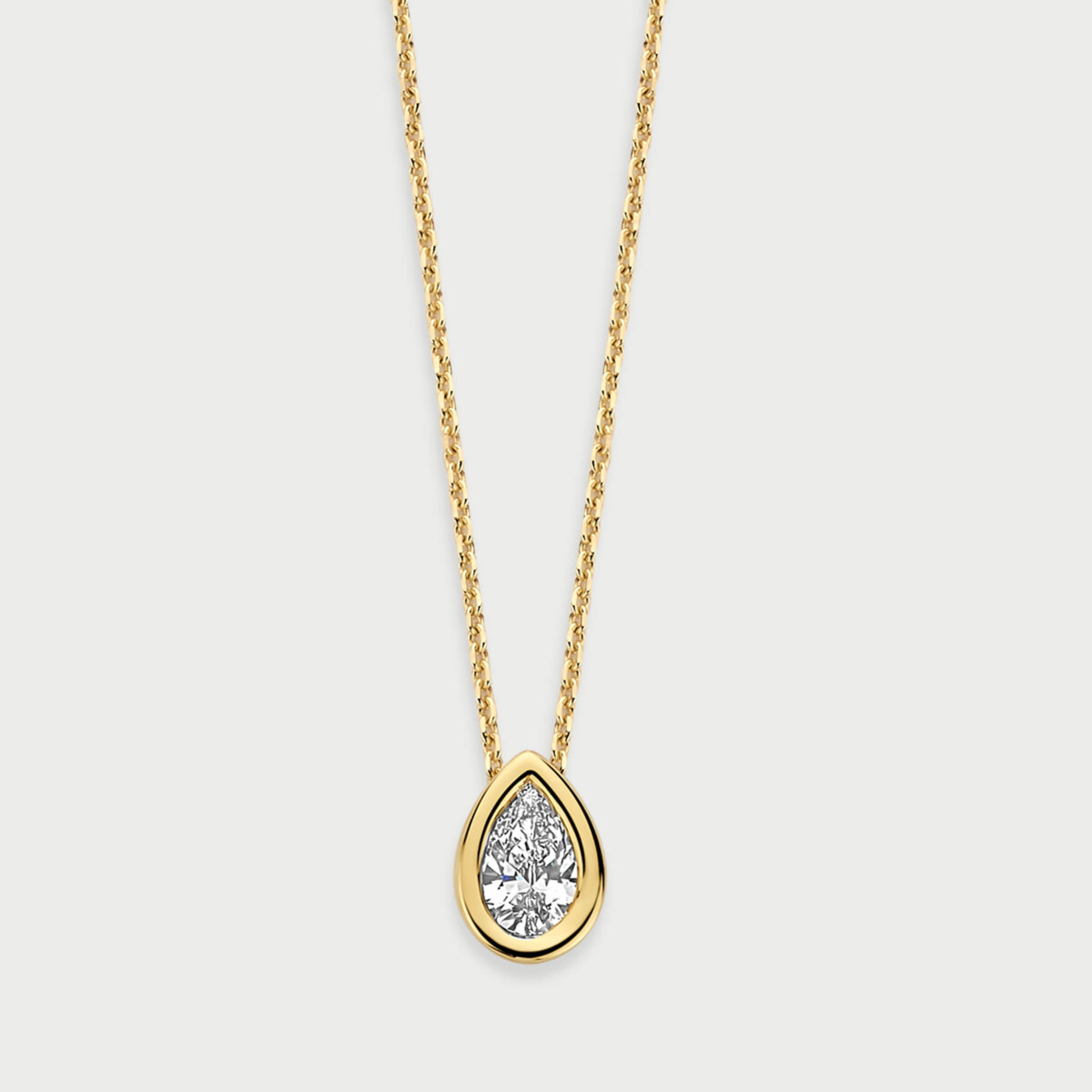 Bezelle necklace in 14K yellow gold with labgrown diamonds - MCC023