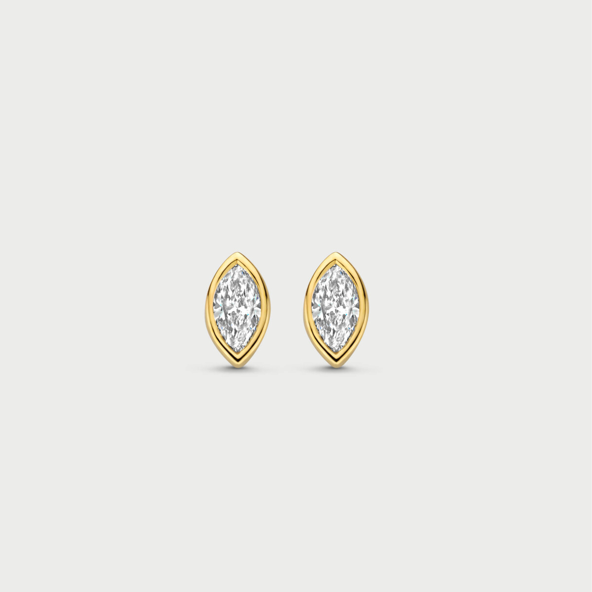 Bezelle earrings in 14K yellow gold with labgrown diamonds - MCO027