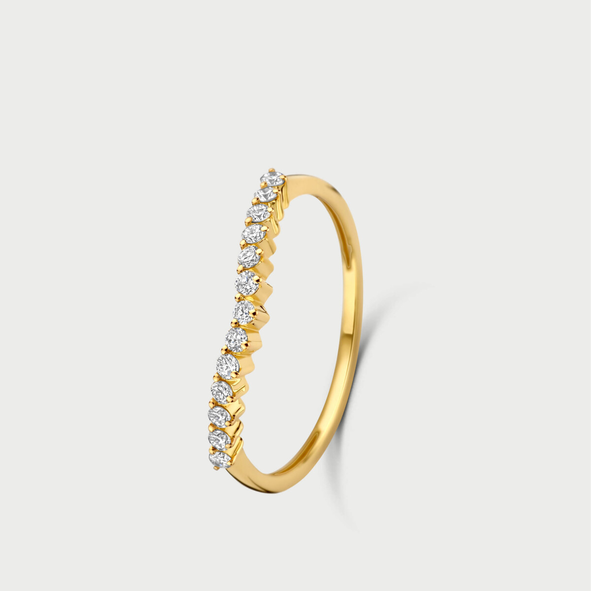 Mosaik ring in 14K yellow gold with labgrown diamonds - MMR012