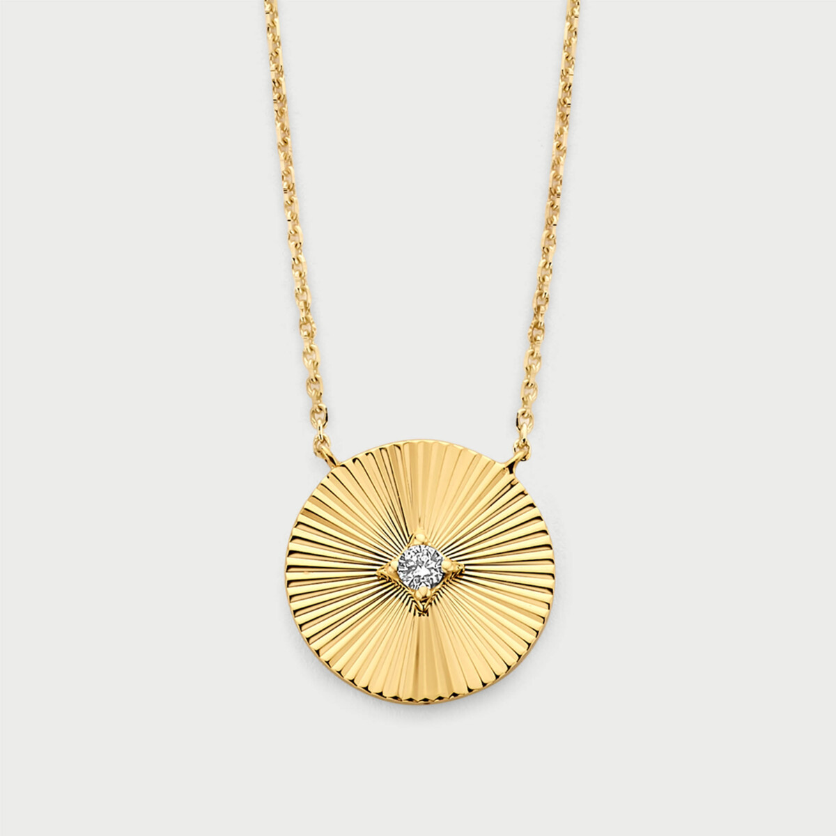 Ray necklace in 14K yellow gold with labgrown diamonds - MRC001
